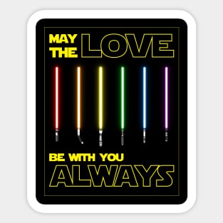 LGBTQIA+ May the Love be with You LGBT Sticker